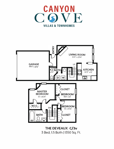a floor plan of the cavon cove villas and condos
